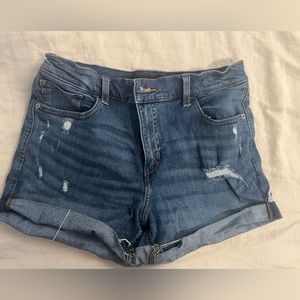 Express midi mid rise shorts